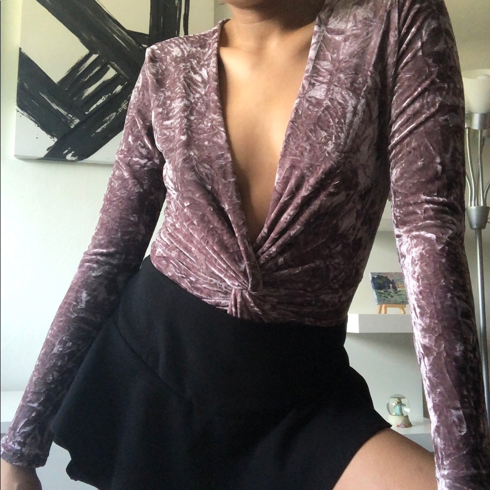 Nasty Gal Velvet Bodysuit